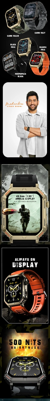 Fire Bolt < Commando> Smart Watch - commando, Yes, 1 Year Warranty