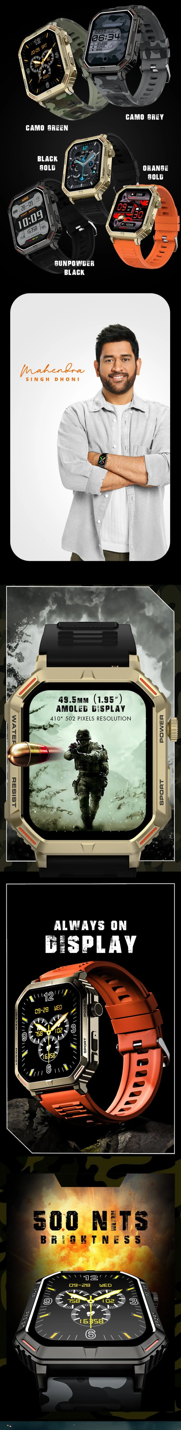 Fire Bolt < Commando> Smart Watch - commando, Yes, 1 Year Warranty