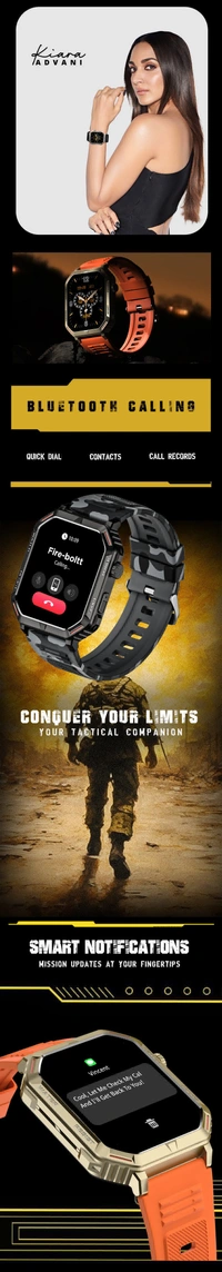 Fire Bolt < Commando> Smart Watch - commando, Yes, 1 Year Warranty