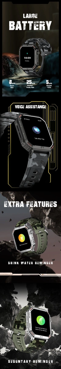 Fire Bolt < Commando> Smart Watch - commando, Yes, 1 Year Warranty