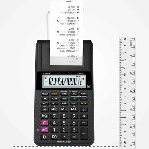 Casio Hr-8rc-bk Printing Calculator - Black, Free, No