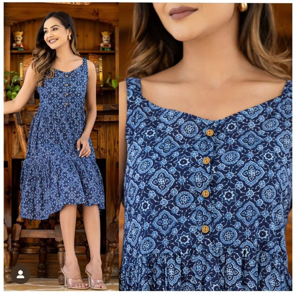 Hit Prints in Sleeveless Ruffle Dress, 6 colors, Set of 4
