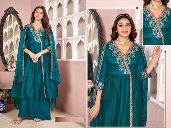 Ready to Wear Ethnic Wear Collection With Full Flair, 6 Colors, Set of 4