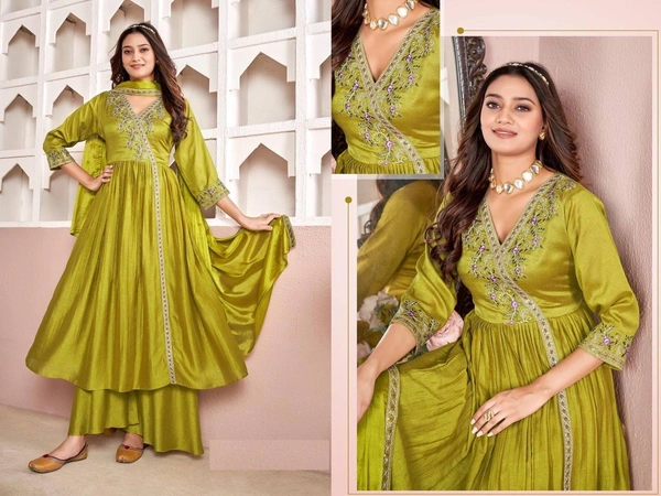 Ready to Wear Ethnic Wear Collection With Full Flair, 6 Colors, Set of 4