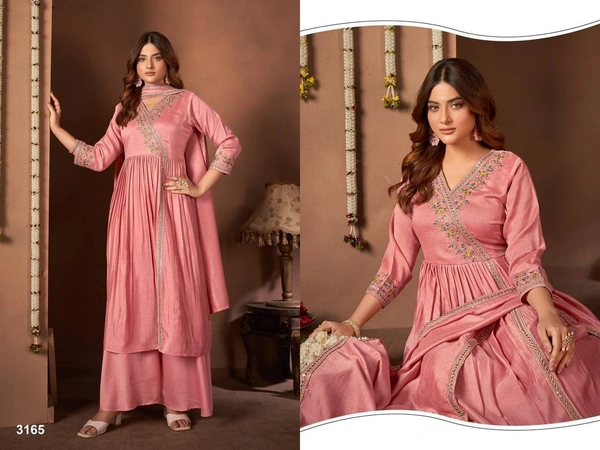 Ready to Wear Ethnic Wear Collection With Full Flair, 6 Colors, Set of 4