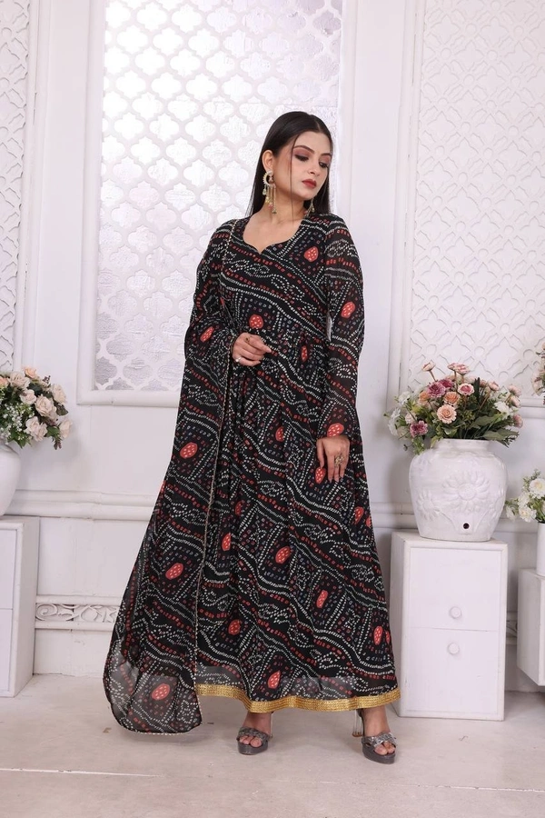 Banno Swag Ready to wear Gown with dupatta, 4 Colors, Set of 4