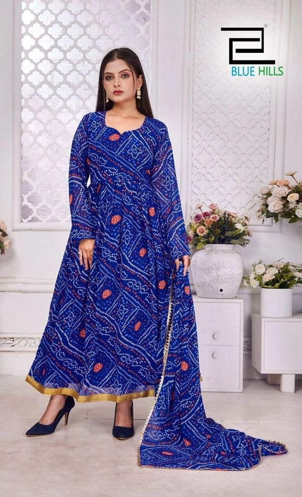 Banno Swag Ready to wear Gown with dupatta, 4 Colors, Set of 4