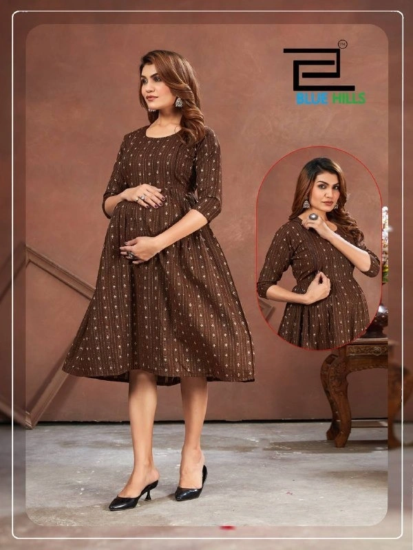 Good Newzz Full Flair Maternity Gown for New Mothers