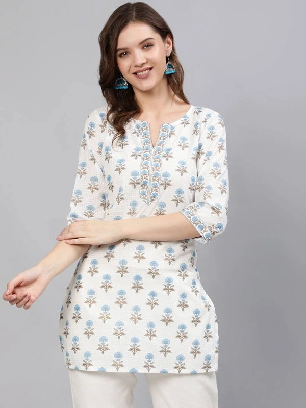 Blush Designer Cotton Printed Tops for Regular and Office wear