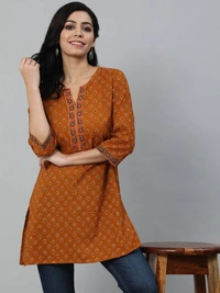 Blush Designer Cotton Printed Tops for Regular and Office wear