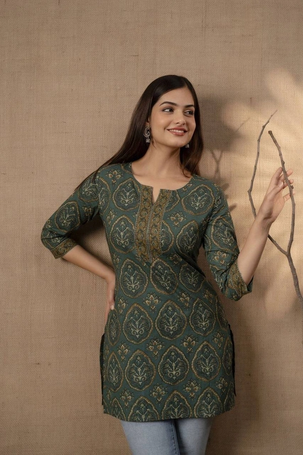 Blush Designer Cotton Printed Tops for Regular and Office wear