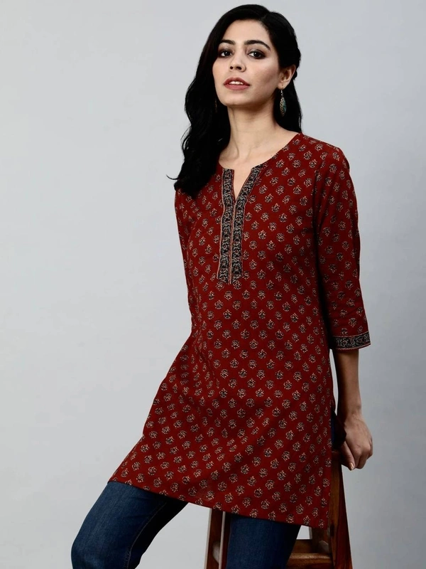 Blush Designer Cotton Printed Tops for Regular and Office wear