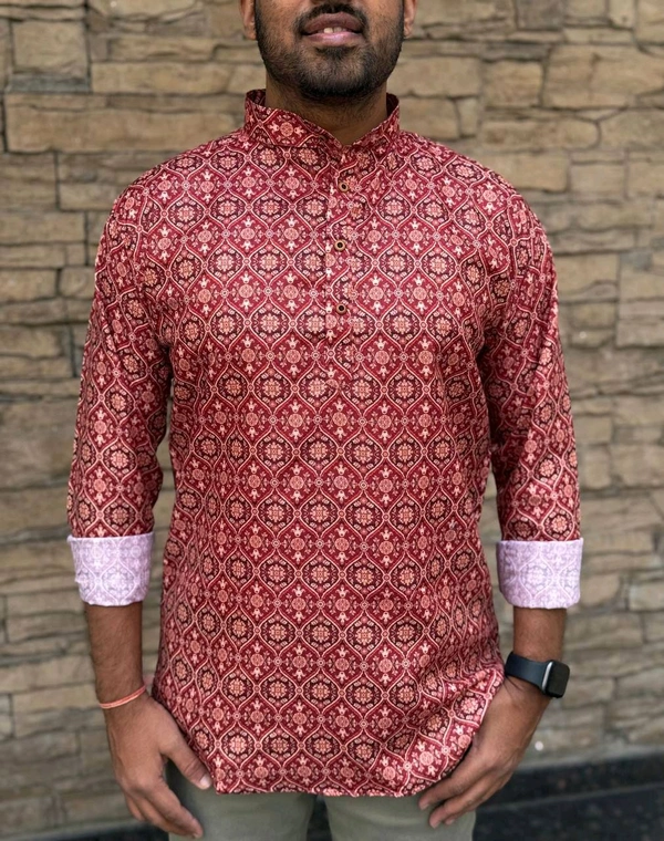 Leo By Mewaadi Sardar Trendy Print Collection Full Sleeves Short length Kurta
