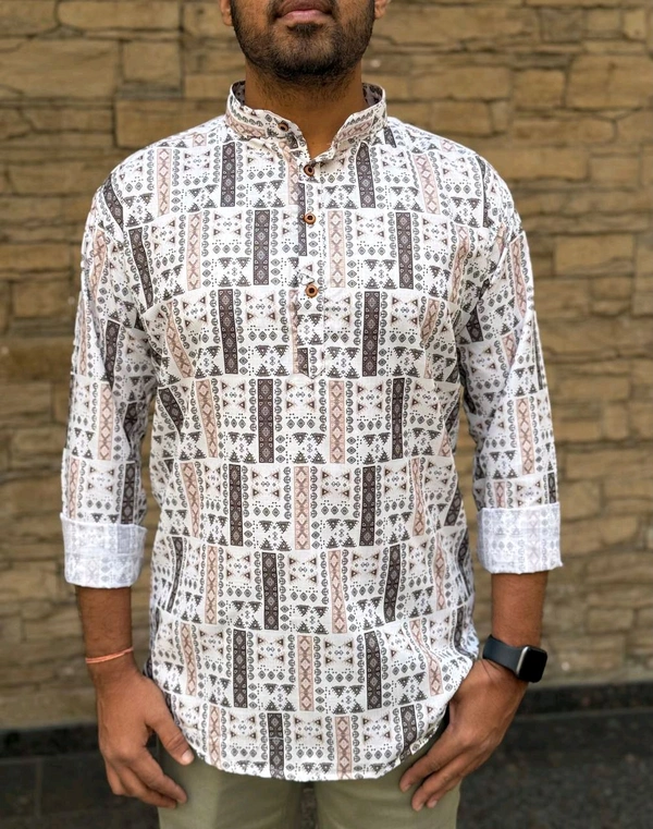 Leo By Mewaadi Sardar Trendy Print Collection Full Sleeves Short length Kurta
