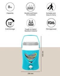Pinnacle Platino 4000 ml Bottle  (Pack of 1, Blue, Plastic) - 4 litre