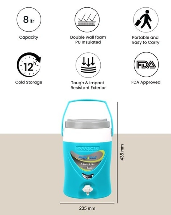 Pinnacle Platino 4000 ml Bottle  (Pack of 1, Blue, Plastic) - 4 litre