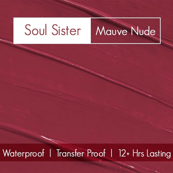 Nykaa All Day Matte Waterproof, Transfer Proof, 12H Liquid Lipstick - Soul Sister
