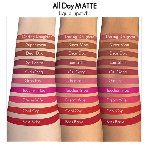 Nykaa All Day Matte Waterproof, Transfer Proof, 12H Liquid Lipstick - Soul Sister