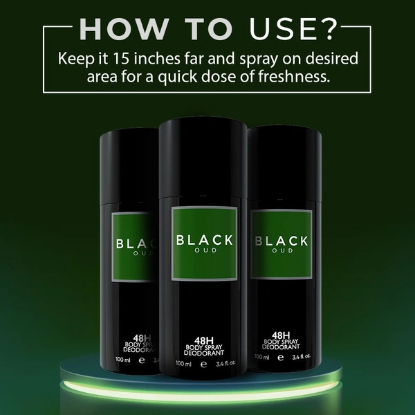 COLORBAR BLACK - OUD DEO FOR MEN Deodorant Spray  -  For Men & Women (100 ml)
