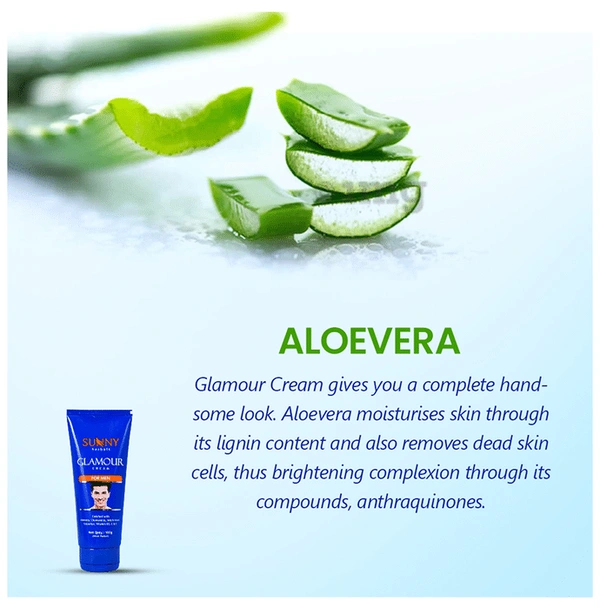 sunny Sunny Herbals Glamour Cream For Men (Enriched with Alorevea & Vitamin B3, C & E) Pack of 2  (200 g)