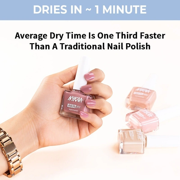NYKAA Nykaa Insta Dry Fast Drying Nail Enamel Polish Sky Share 354 - Light Blue