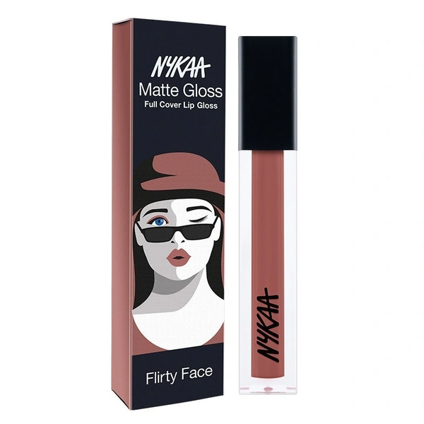 Nykaa 8hour Lasting Full Cover Matte Gloss - Flirty Face