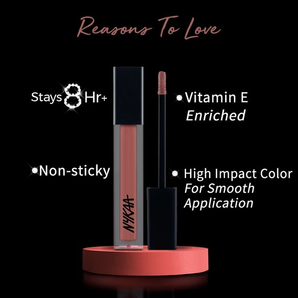 Nykaa 8hour Lasting Full Cover Matte Gloss - Flirty Face