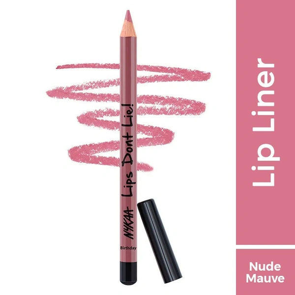 NYKAA Nykaa Lips Don't Lie! Waterproof Line & Fill Lip Liner - Birthday Suit 01