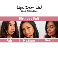 NYKAA Nykaa Lips Don't Lie! Waterproof Line & Fill Lip Liner - Birthday Suit 01
