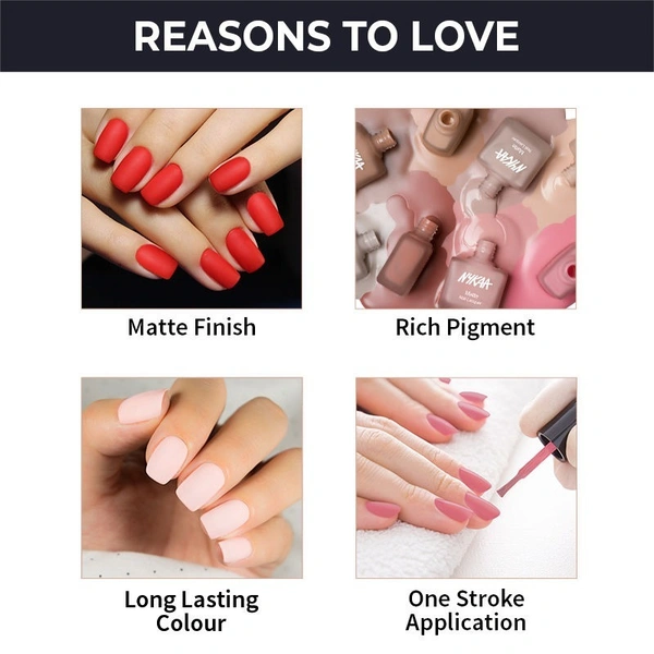NYKAA Nykaa Matte Nail Lacquer - Black Sesame Pudding 09