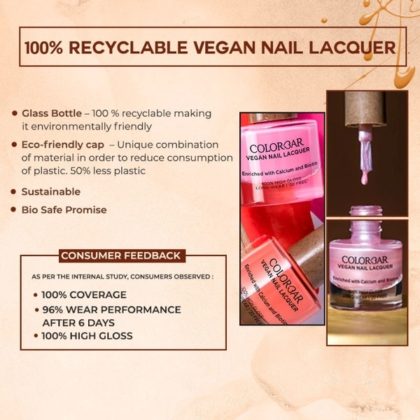 Colorbar Vegan Nail Lacquer - Honey Bun 101