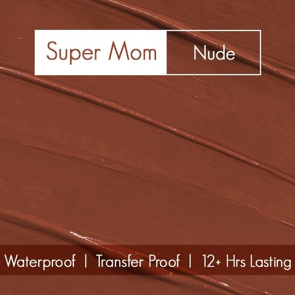 NYKAA Nykaa All Day Matte Waterproof, Transfer Proof, 12H Liquid Lipstick - Super Mom