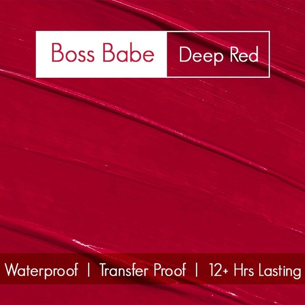 NYKAA Nykaa All Day Matte Waterproof, Transfer Proof, 12H Liquid Lipstick - Boss Babe