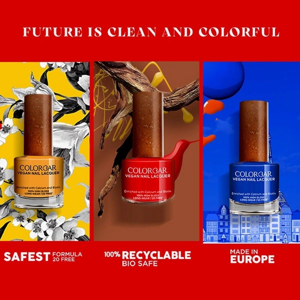 Colorbar COLORBAR VEGAN NAIL LACQUER (Mistress-266)+ remover (2 Items in the set) - 1