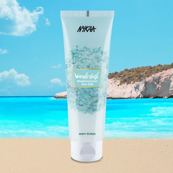 NYKAA Wanderlust Body Scrub - Mediterranean Sea Salt Scrub (140 g)
