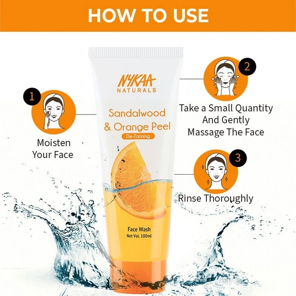 NYKAA Nykaa Naturals Sandalwood & Orange Peel Face Wash for Tan Removal
