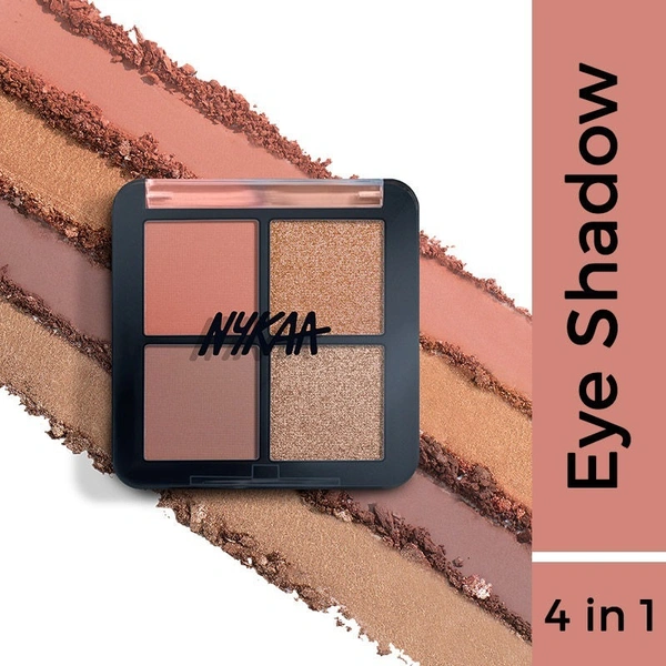 NYKAA Nykaa Cosmetics Eyes On Me! 4 in 1 Quad Eyeshadow Palette - Work to Play