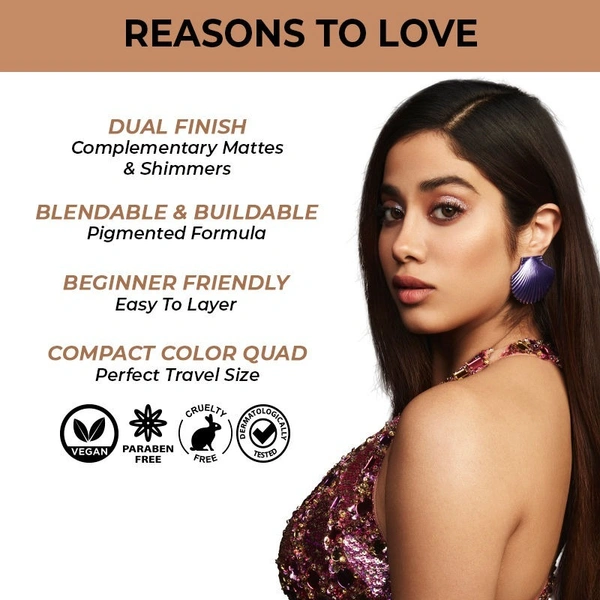 NYKAA Nykaa Cosmetics Eyes On Me! 4 in 1 Quad Eyeshadow Palette - Work to Play