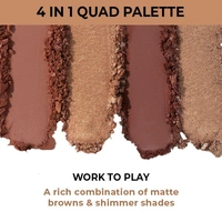 NYKAA Nykaa Cosmetics Eyes On Me! 4 in 1 Quad Eyeshadow Palette - Work to Play