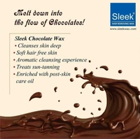SLEEK Sleek Chocolate Wax 600x2 gm, Waxing Strips (70 Pcs,110 GSM) and 1 Waxing Knife Wax (1200 g, Set of 4) - 