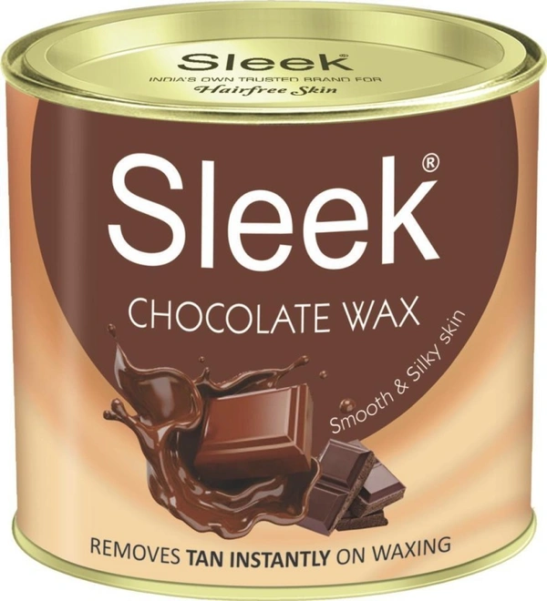 Sleek Chocolate and Cold Wax 600 gm, Waxing Strips (70 Pcs,110 GSM) and 1 Waxing Knife Wax (1200 g, Set of 4)
