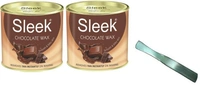 Sleek Chocolate wax (600 x 2) with spatula Wax (1200 g, Set of 3)