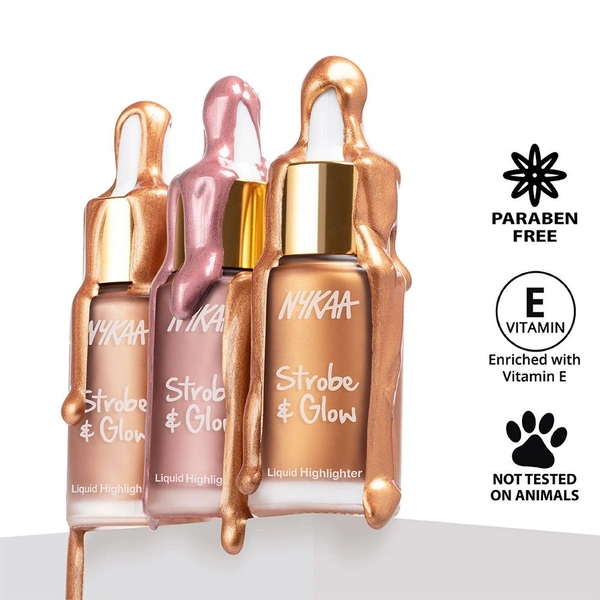 Nykaa Strobe & Glow Liquid Cream Highlighter - Blushed Moonlight