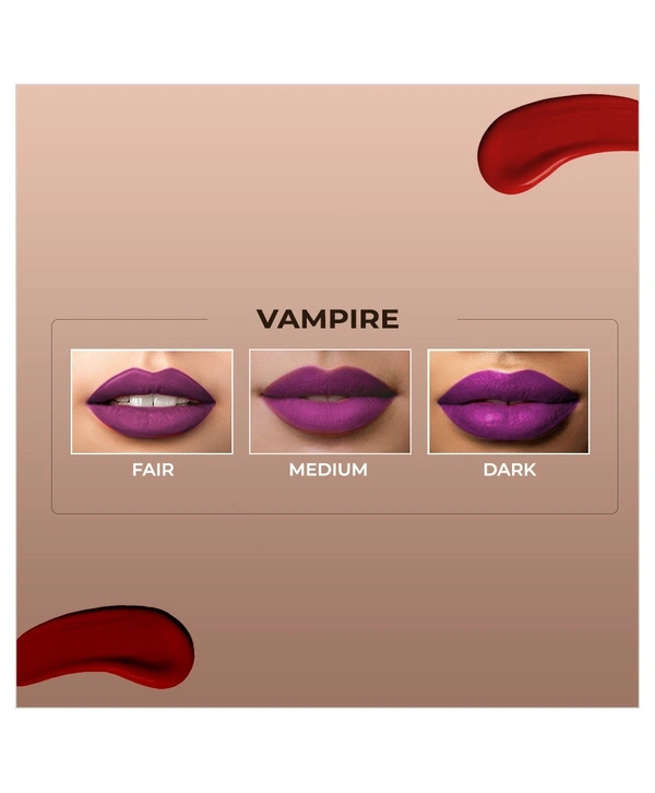 colorbar COLORBAR POWERKISS VEGAN MATTE LIPCOLOR (Vampire) (Purple, 5 ml) - 1