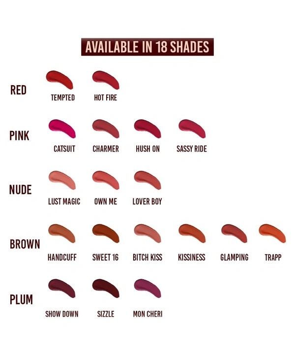 colorbar COLORBAR POWERKISS VEGAN MATTE LIPCOLOR (Vampire) (Purple, 5 ml) - 1