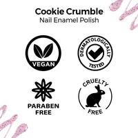 NYKAA Cookie Crumble Nail Enamel Polish - Raspberry Crumb 255 Cherry Pink ()