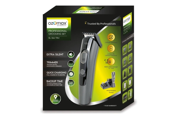 OZOMAX PROFESSIONAL TRIMMER CUM GROOMING SET