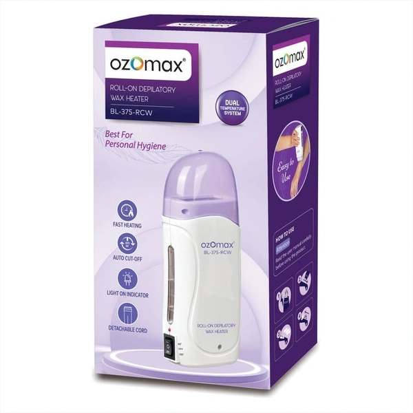 OZOMAX ROLL-ON DEPILATORY WAX HEATER Dual Temperature System