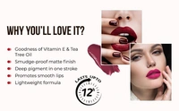 COLORBAR POWERKISS VEGAN MATTE LIPCOLOR (Mon Cheri) (Purple, 5 ml) - 1