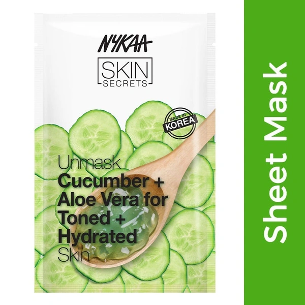 NYKAA Nykaa Skin Secrets Indian Rituals Cucumber + Aloe Vera Sheet Mask For Toned & Hydrated Skin